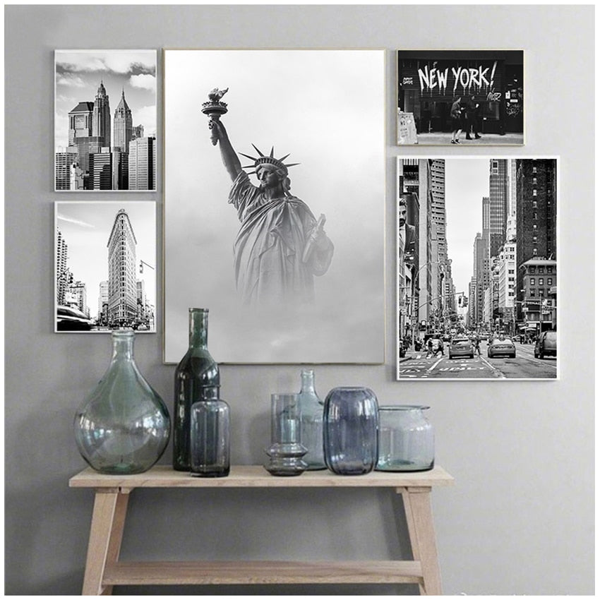 Tableau New York Noir et Blanc new york ✓ Paysage