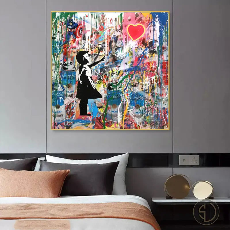 Toile Bansky Pop Art ✓ Street