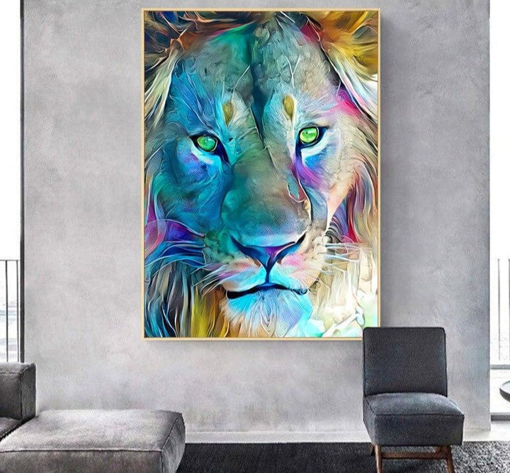 Tableau lion pop art