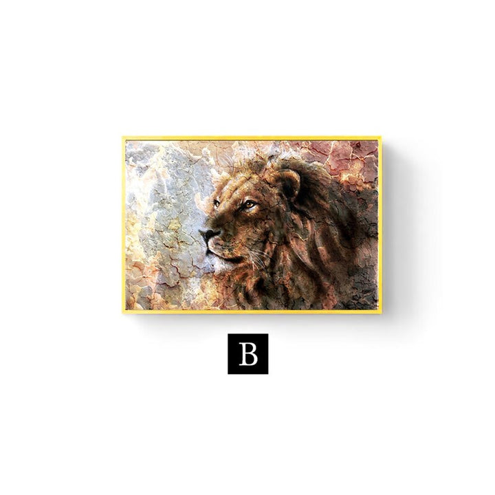 tableau lion 